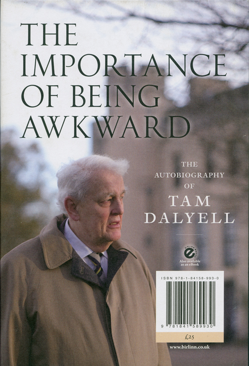 Tam Dalyell back cover